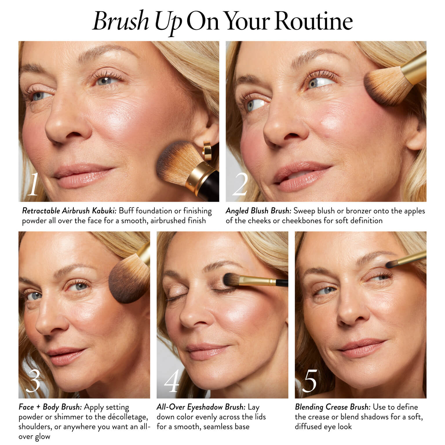 5PC Full Face Brush Set