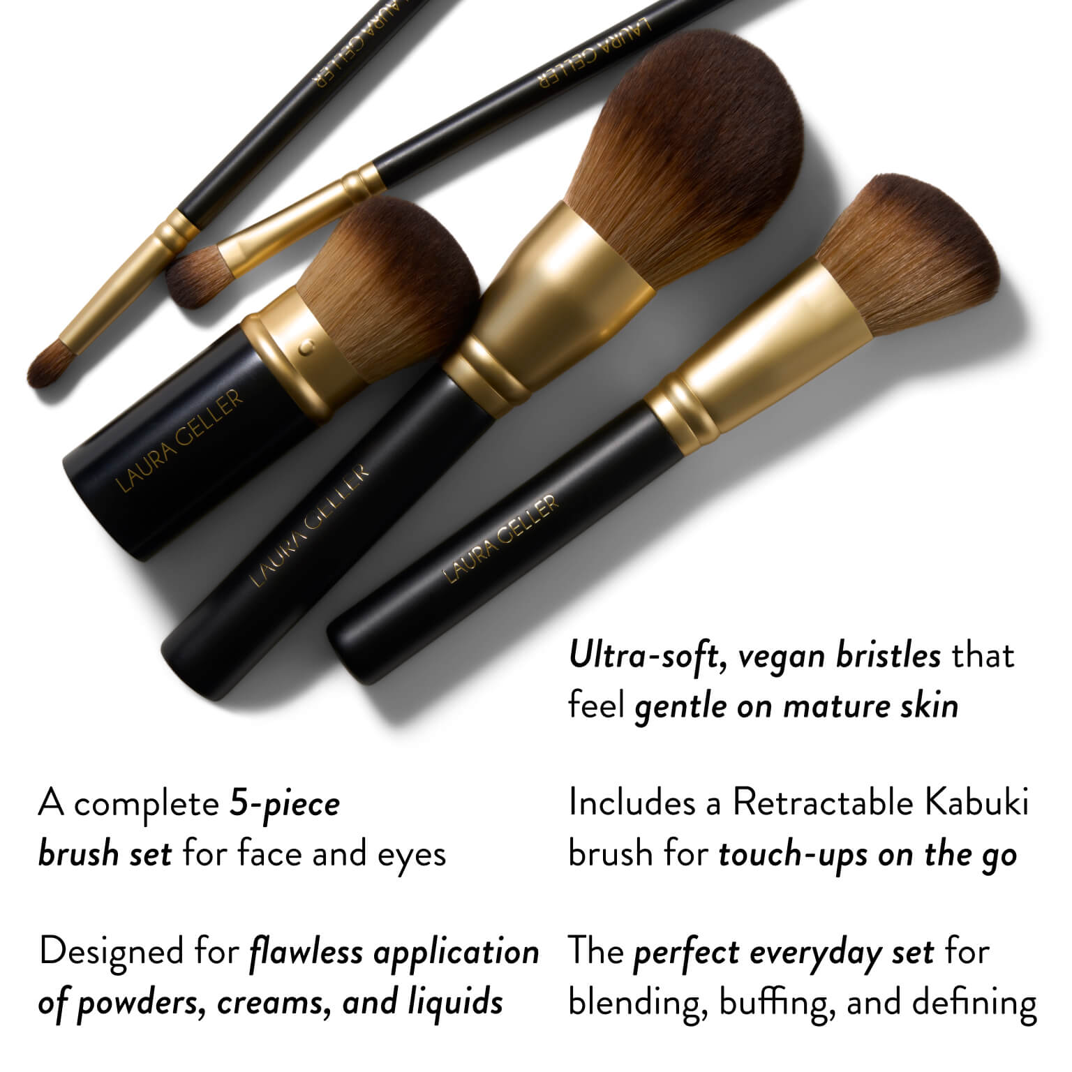 5PC Full Face Brush Set