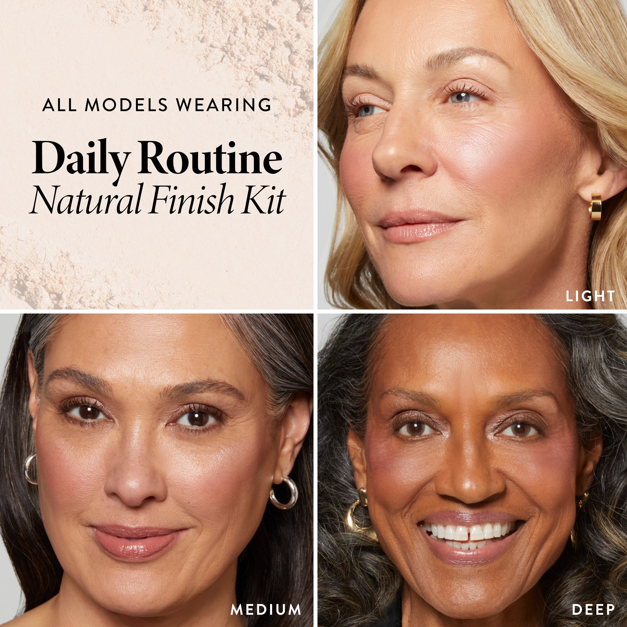Daily Routine: Natural Finish Full Face Kit (4 PC)